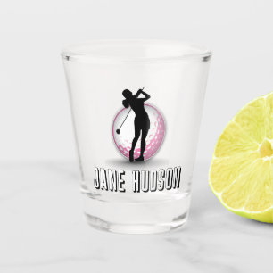 Vaso De Chupito Diseño de monograma de golf para mujeres minimalis