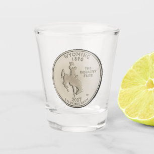 Vaso De Chupito Diseño del barrio de Wyoming teñido