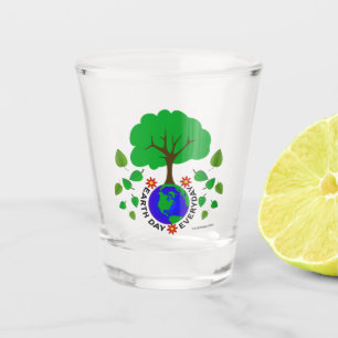 Vaso De Chupito Diseño diario del Día de la Tierra
