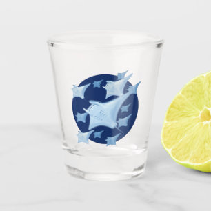 Vaso De Chupito Diseño Gráfico Manta Ray Lover