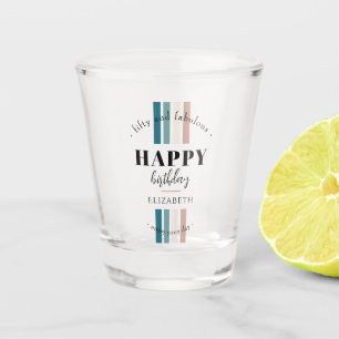 Vaso De Chupito Diseño Minimalista de cumpleaños en colores pastel