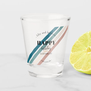 Vaso De Chupito Diseño Minimalista de cumpleaños en colores pastel