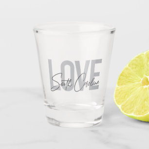 Vaso De Chupito Diseño moderno, simple, genial Love South Carolina