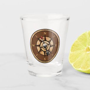 Vaso De Chupito Diseño náutico del compás