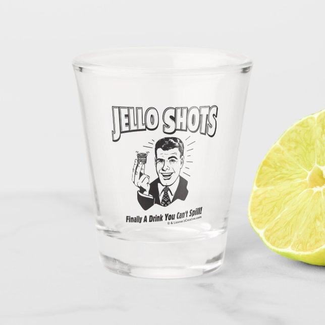 Vaso De Chupito Disparos de Jello: Bebe que no puedes derramar (Anverso)