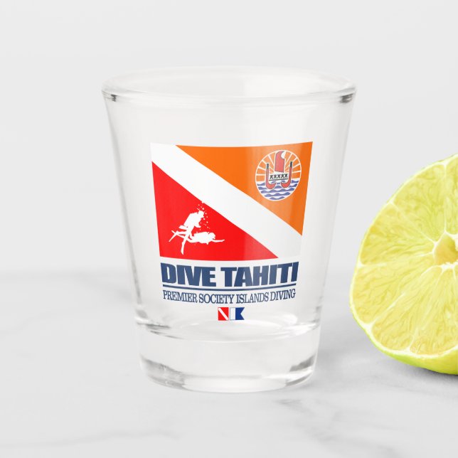 Vaso De Chupito Dive Tahiti (sq.) (Anverso)
