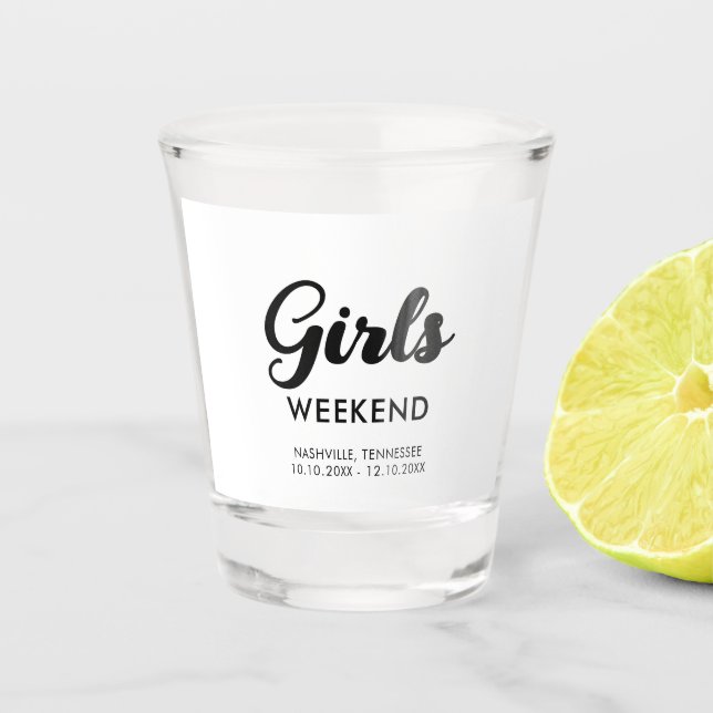 Vaso De Chupito Diversión en el destino de viaje que coincide con  (Anverso)