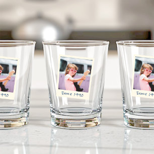 Vaso De Chupito Diversión Retro Cumpleaños Personalizado Foto Vint