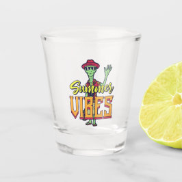 Vaso De Chupito Divertidas Vibraciones Veraniegas de Alien Tropica