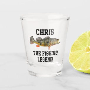 Vaso De Chupito Divertido nombre de presupuesto de pesca con base 