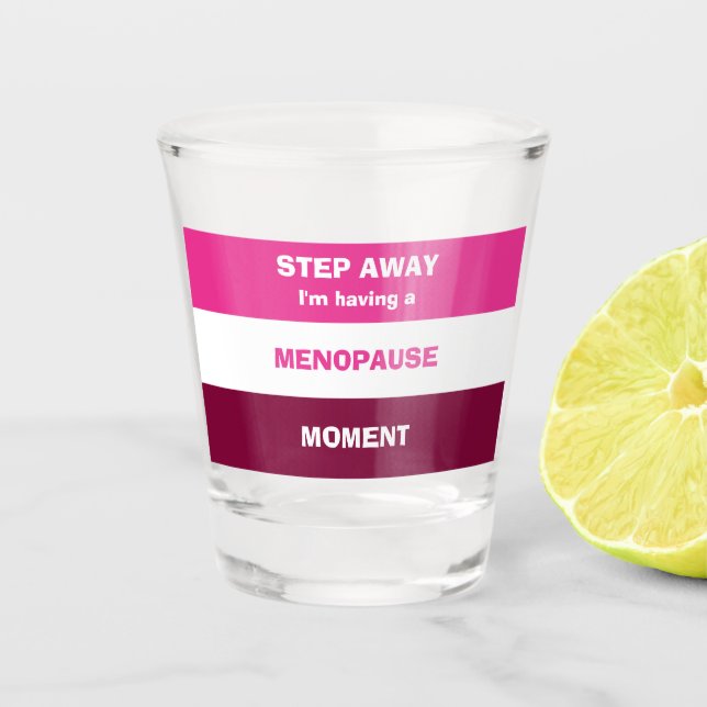 Vaso De Chupito Divertido TENER UN MOMENTO MENOPAUSA (Anverso)