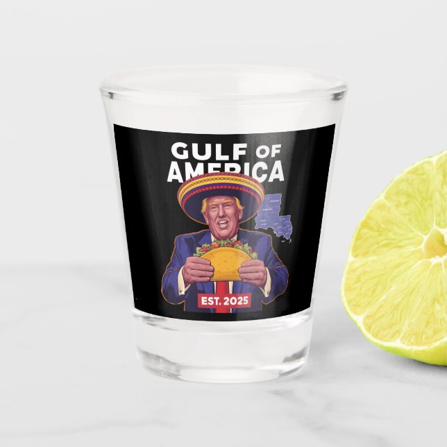 Vaso De Chupito Divertido Trump Golfo De Estados Unidos 2025 (Anverso)