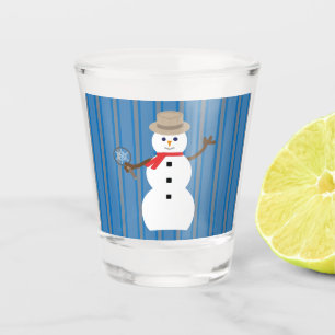 Vaso De Chupito Divertido y divertido detective Snowman