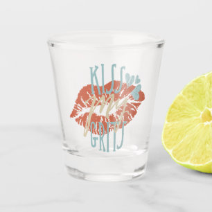 Vaso De Chupito Divertidos cantos sureños besan mi tipografía