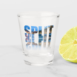 Vaso De Chupito Dividir el texto del paseo marítimo en Croacia