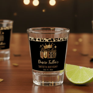 Vaso De Chupito Diviértete Cumpleaños Leopardo Reina Sesenta Cumpl