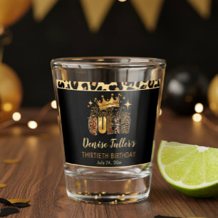 Vaso De Chupito Diviértete Cumpleaños Leopardo Reina Treinta Cumpl