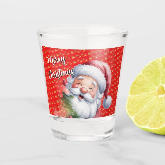 Vaso De Chupito Diviértete Santa Lindo & Tipografía (Anverso)