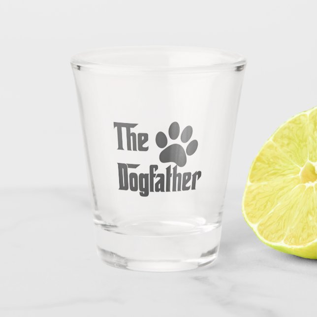 Vaso De Chupito Dogfather Personalizado Whiskey Shot Glass Gift (Anverso)
