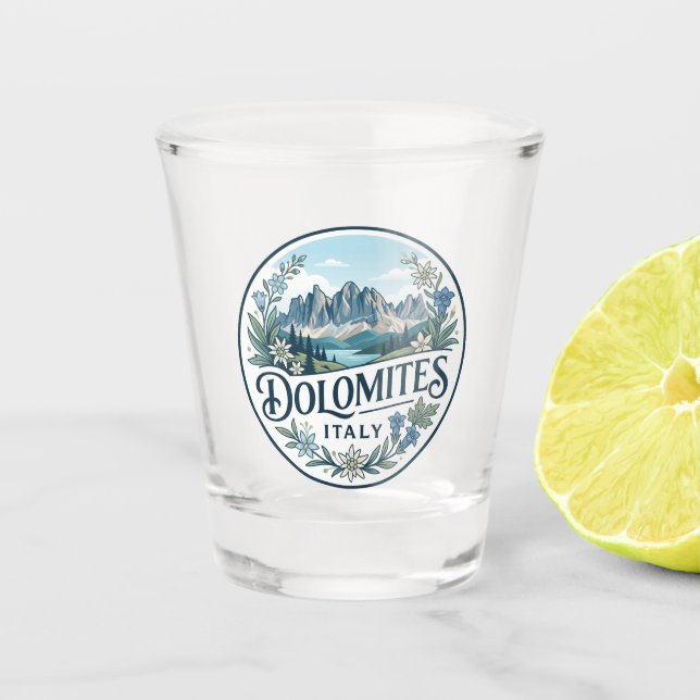Vaso De Chupito Dolomitas Italia (Anverso)