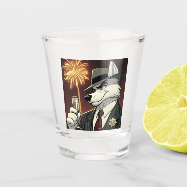 Vaso De Chupito Don Lupo Canino "Año Nuevo" (Anverso)