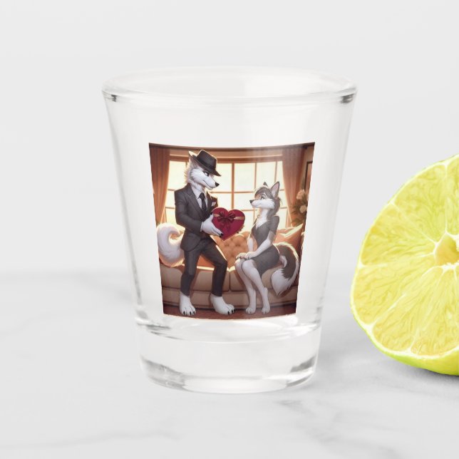 Vaso De Chupito Don Lupo Canino "San Valentín" (Anverso)