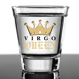 Vaso De Chupito Dorado Virgo Reina Zodiac Rótulo Astrología Cumple