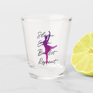 Vaso De Chupito Dormir Comer Ballet Repetir Vidrio De Toma Regal