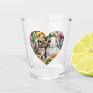 Vaso De Chupito Dos conejos pequeños conejitos