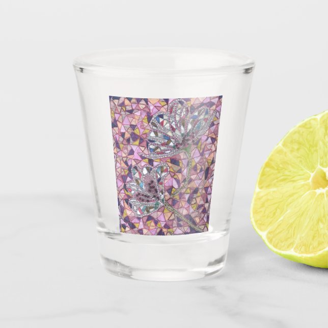 Vaso De Chupito Dos flores (Anverso)