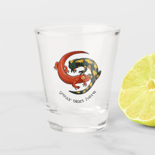 Vaso De Chupito Dos Personalizados sonrientes de Salamander