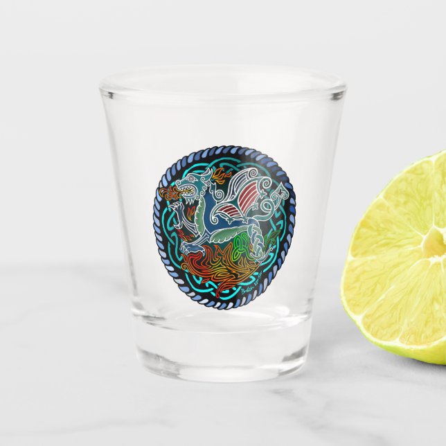 Vaso De Chupito Dragon celtique (Anverso)