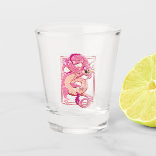 Vaso De Chupito Dragón chino rosado