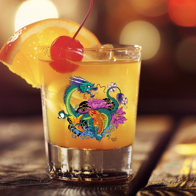 Vaso De Chupito Dragón de agua chino Koi Fish (Subido por el creador)