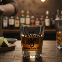 Vaso De Chupito Dragon Family Logo