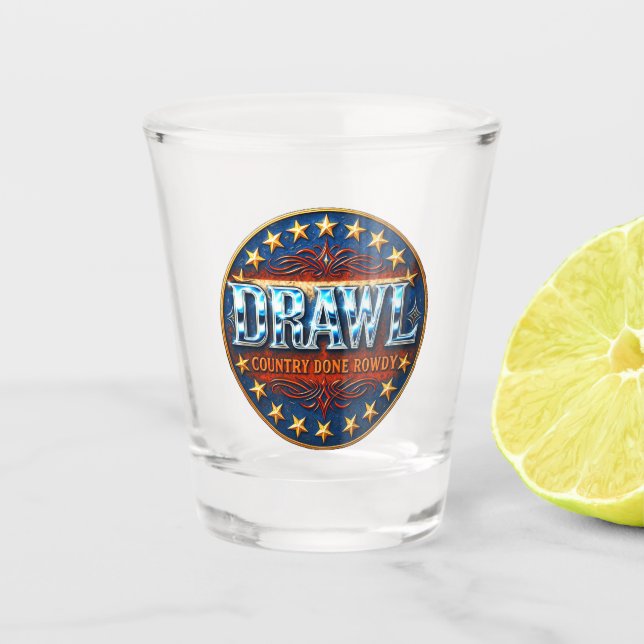 Vaso de chupito Drawl (Anverso)