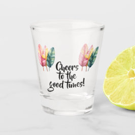 Vaso De Chupito Drei Bananen Blätter in Pastellfarben 