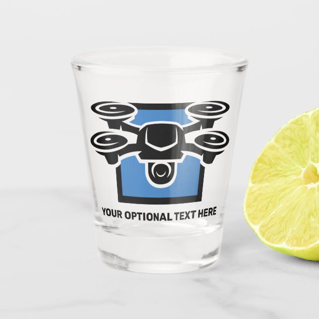Vaso De Chupito Drone de texto de personalizado (Anverso)