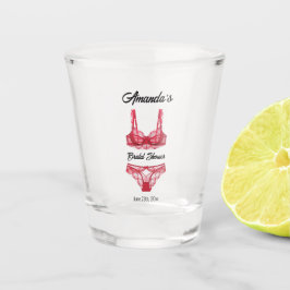 Vaso De Chupito Ducha de Novia con Lencería Roja