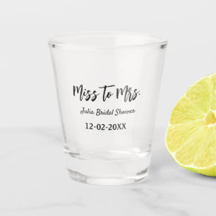 Vaso De Chupito ducha de novia de señorita a señora elegante simpl