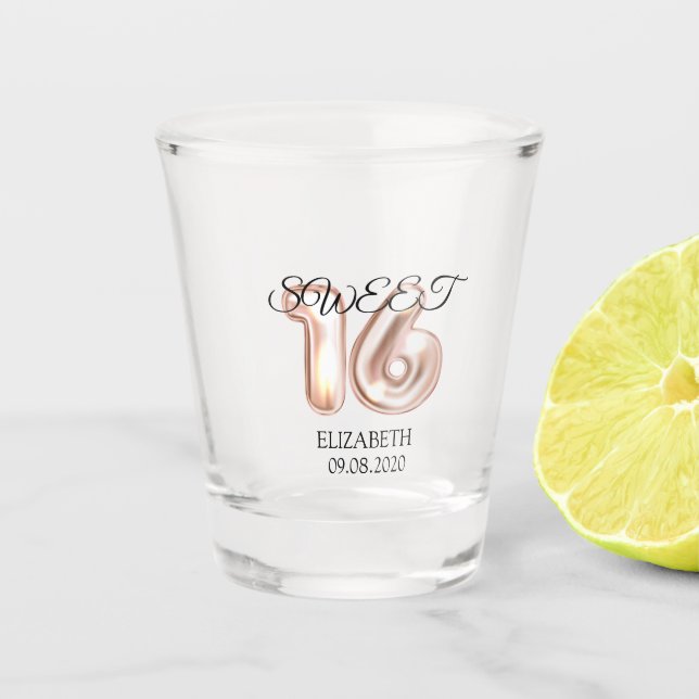 Vaso De Chupito Dulce oro Rosa 16 (Anverso)