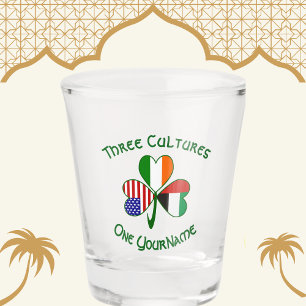 Vaso De Chupito EAU Irlanda EE. UU. Bandera de trébol personalizad