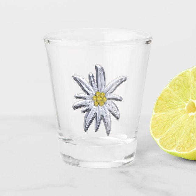 Vaso De Chupito Edelweiss de plata (Anverso)