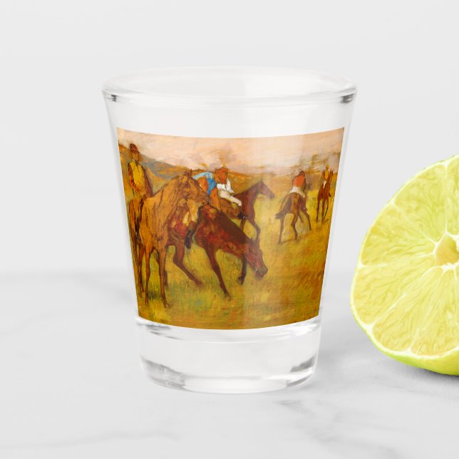 Vaso De Chupito Edgar Degas antes de la carrera (Anverso)