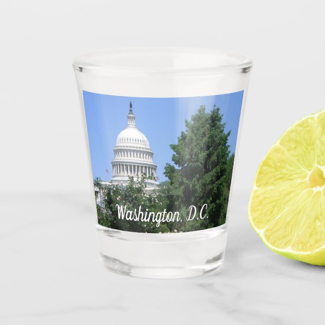 Vaso De Chupito Edificio del Capitolio desde el parque Bartholdi (Anverso)