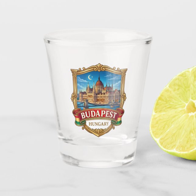 Vaso De Chupito Edificio del Parlamento húngaro Hungría (Anverso)