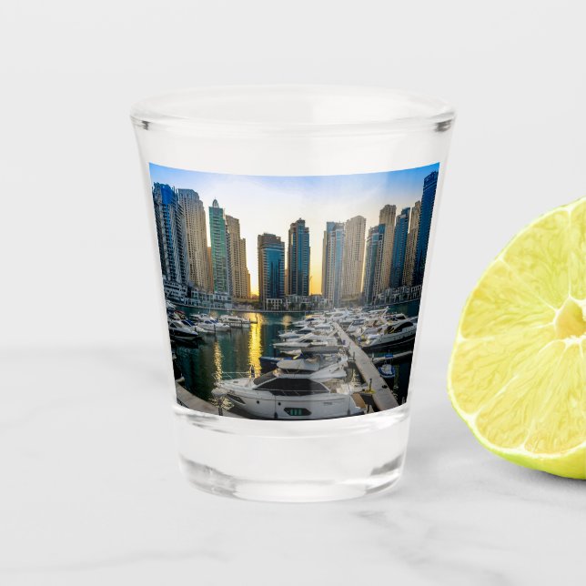 Vaso De Chupito Edificios de Dubái de altura (Anverso)