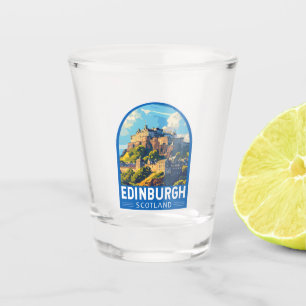 Vaso De Chupito Edimburgo Escocia Viaje Arte Vintage