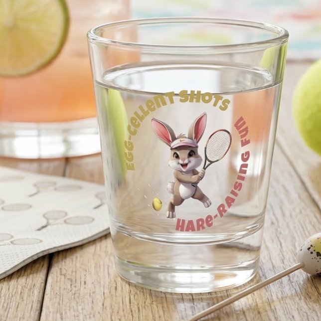 Vaso De Chupito Egg-Cellent Shots Hare-Raising Fun - Tennis Bunny  (Subido por el creador)