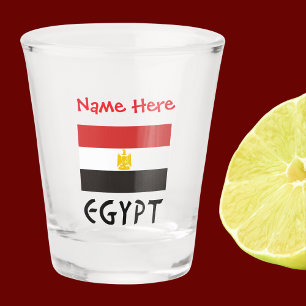 Vaso De Chupito Egipto Bandera Egipcia Roja Personalizada